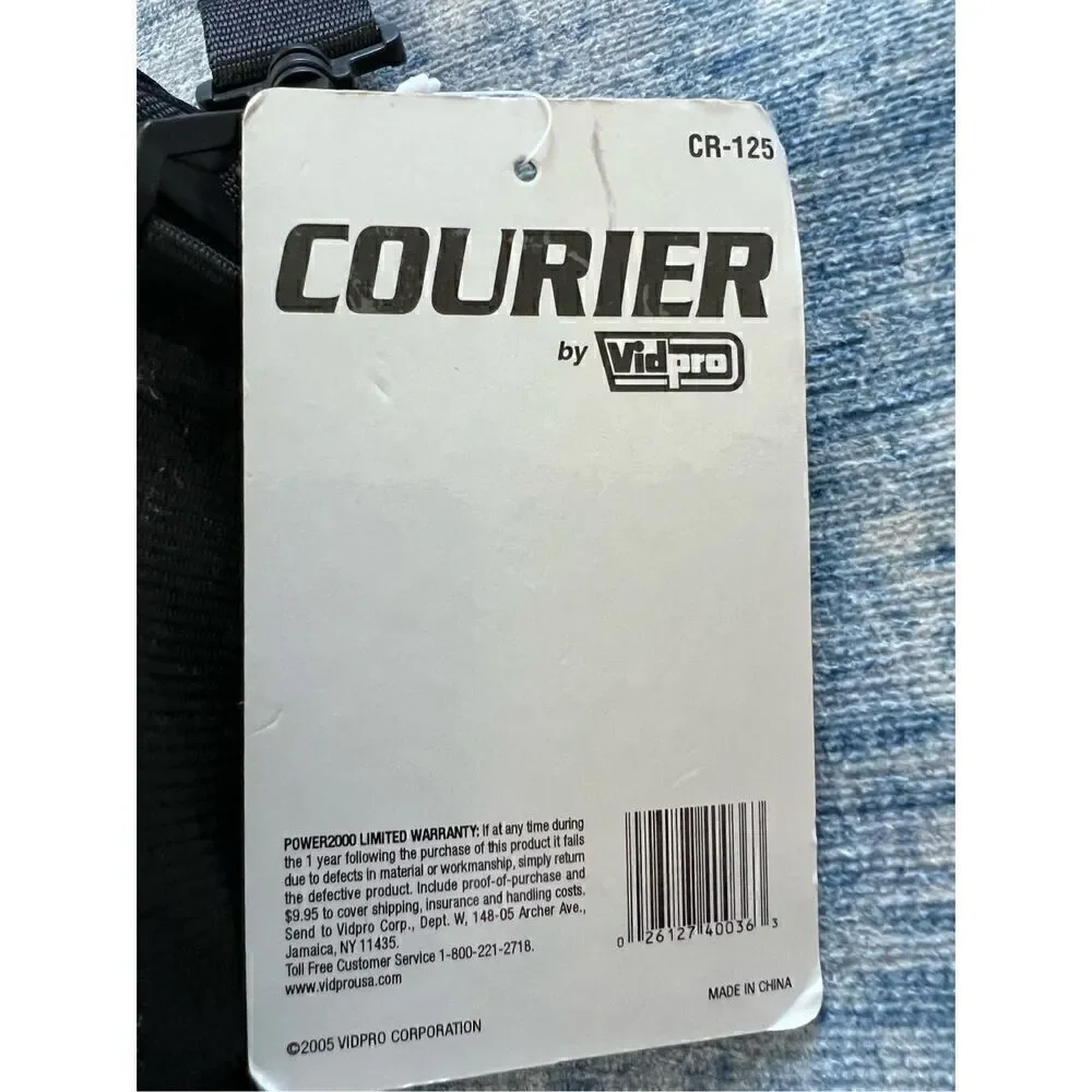 Courier Black Camera Case Bag w Removable Shoulder Strap